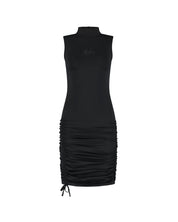 Malelions Women Sleeveless Drawcord Dress | Black