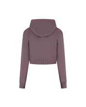 Malelions Women Cropped Zip Hoodie | Charcoal