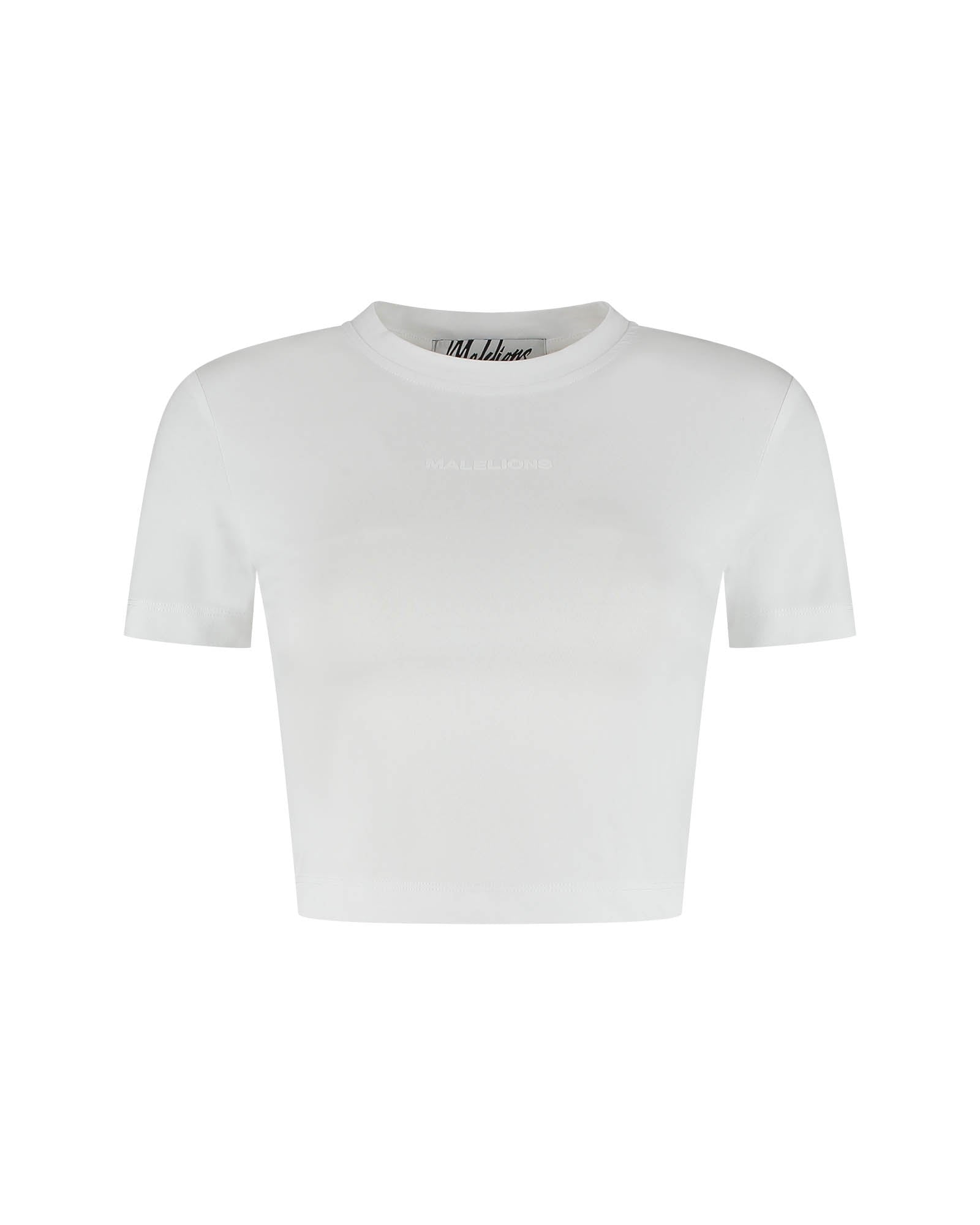 Malelions Women Cropped Top | White