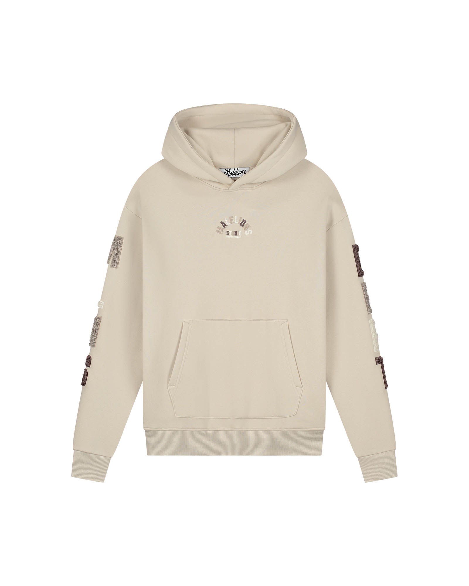 Malelions Women Sherpa Applique Hoodie | Beige