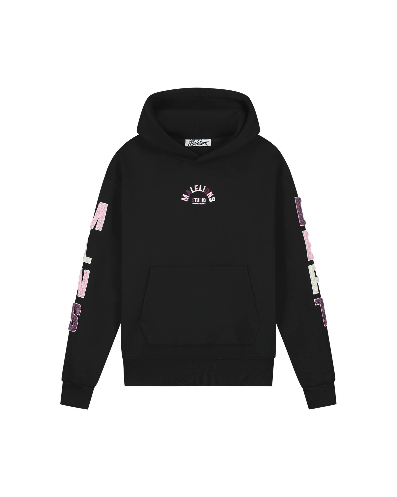 Malelions Women Sherpa Applique Hoodie | Black