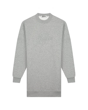Malelions Women Essentials Sweater Dress | Grey Melange