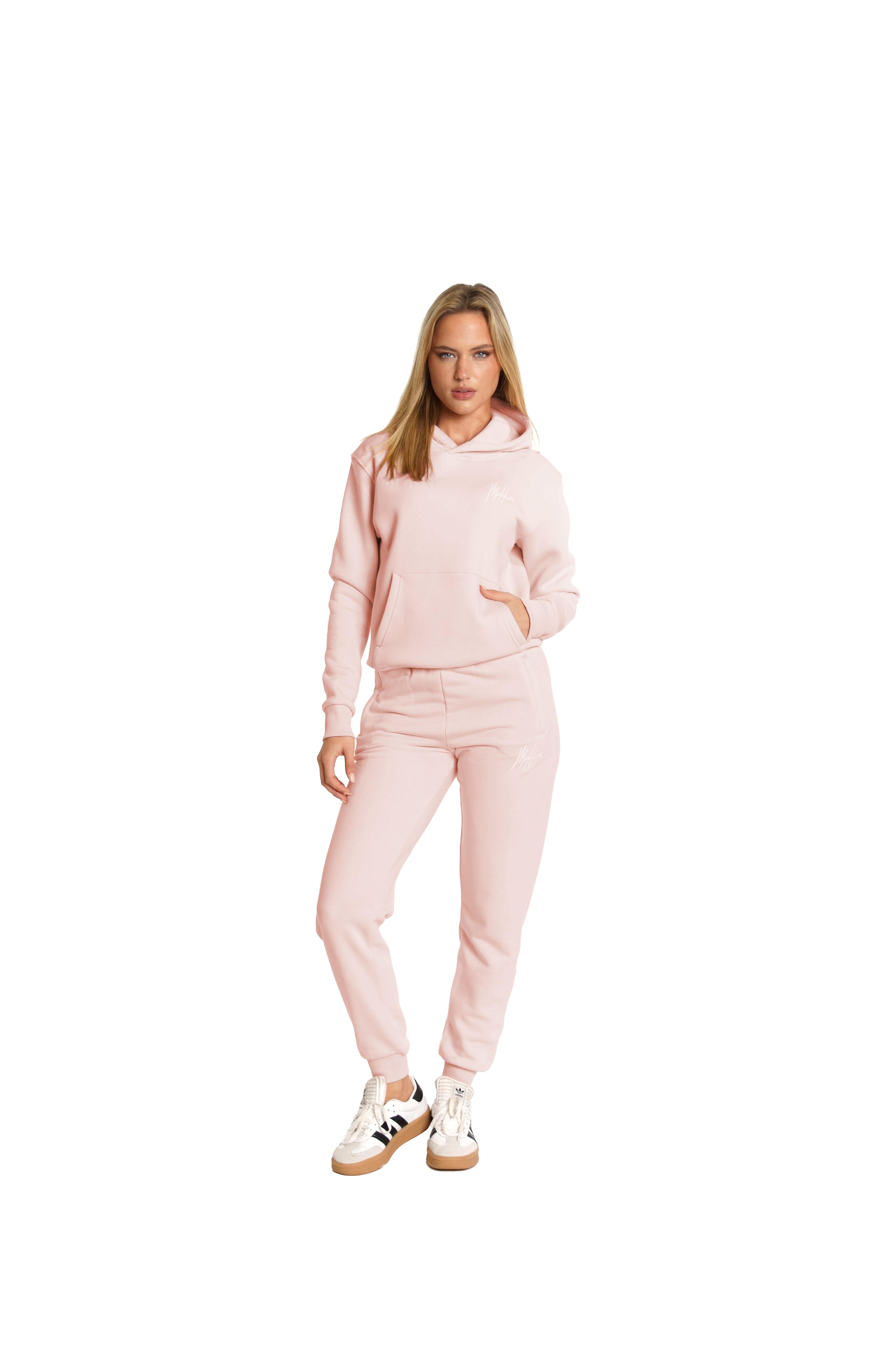 Malelions Women Signature Tracksuit | Light Pink