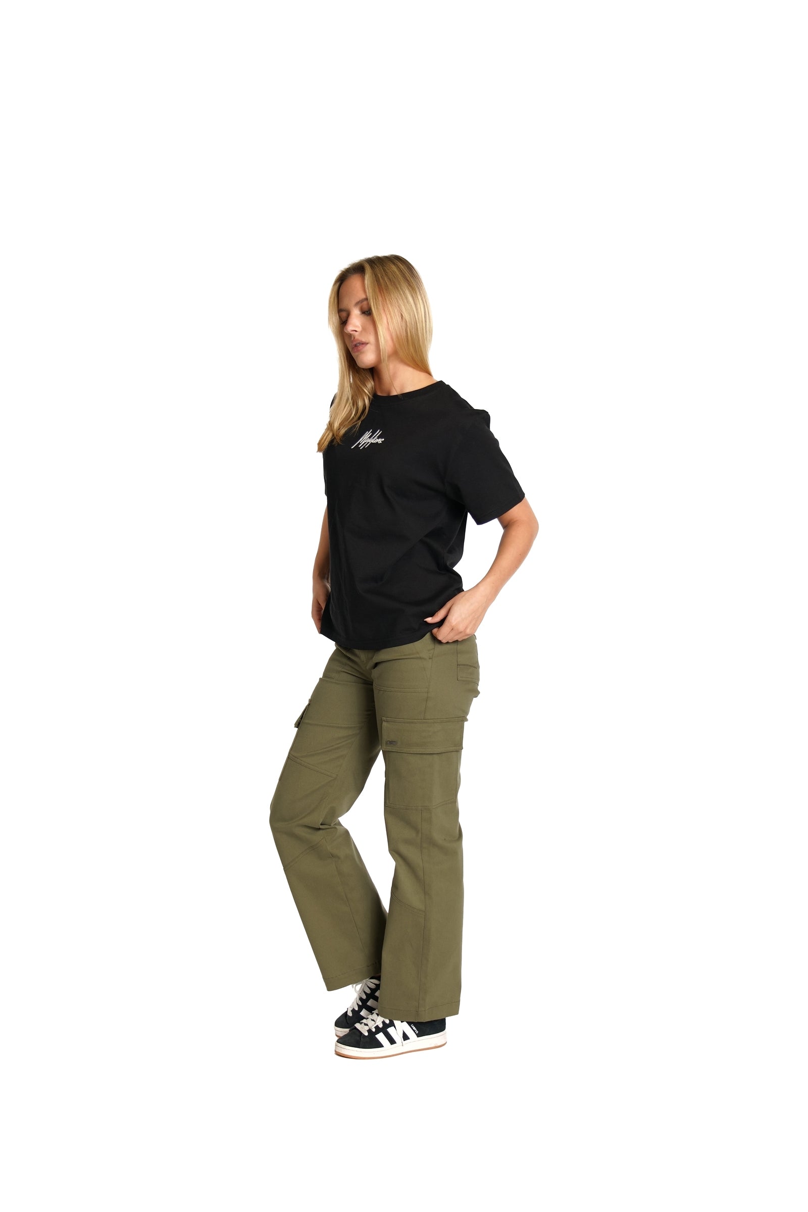 Malelions Women Straight Leg Cargo Pants | Army Green