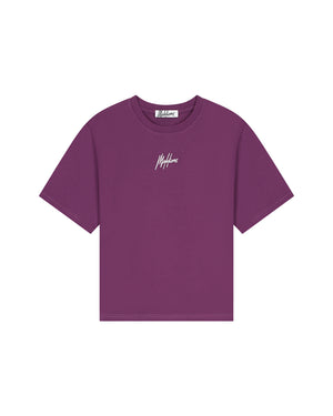 Malelions Damen-T-Shirt Kylie | Aubergine