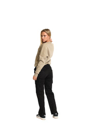 Malelions Women Straight Leg Cargo Pants | Black