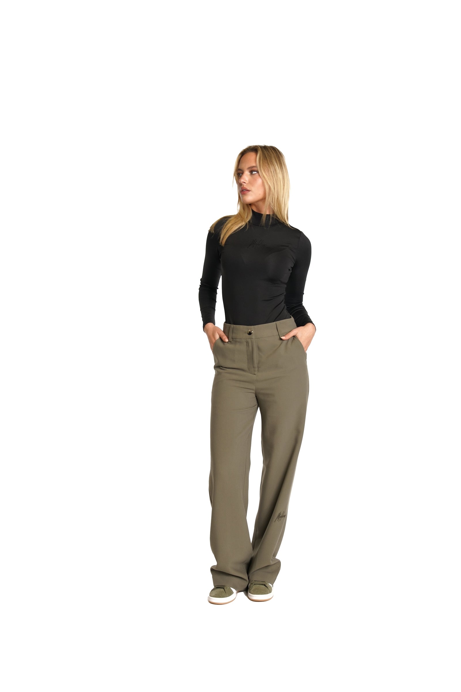 Malelions Women Signature Pantalon | Army Green