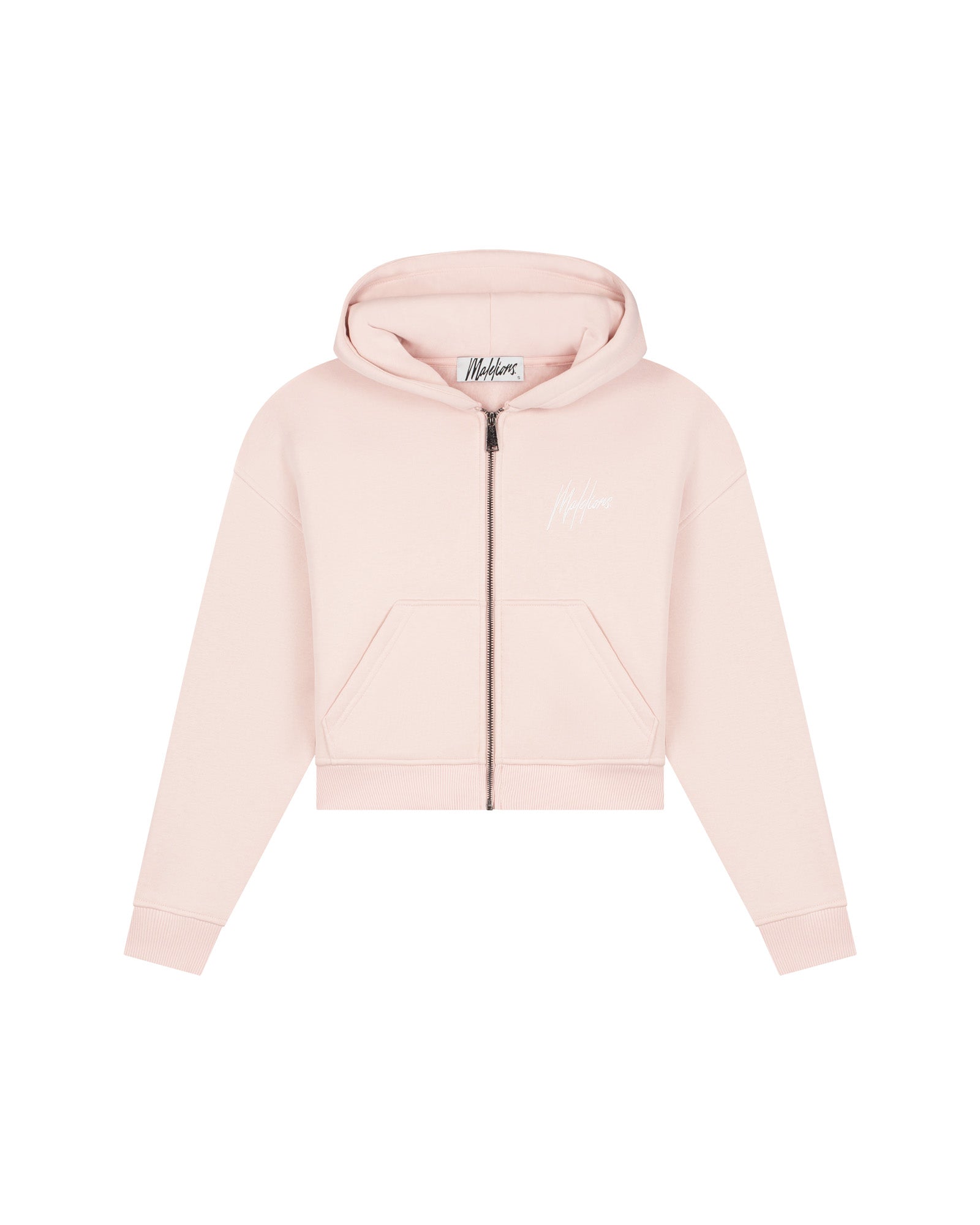 Malelions Women Cropped Signature Tracksuit | Light Pink
