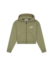 Malelions Damen Cropped Signature Trainingsanzug | Armeegrün