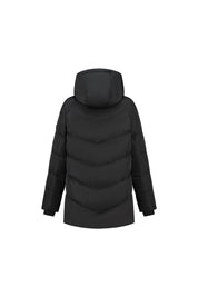 Malelions Women Signature Mid-Length Puffer Jacket | Black