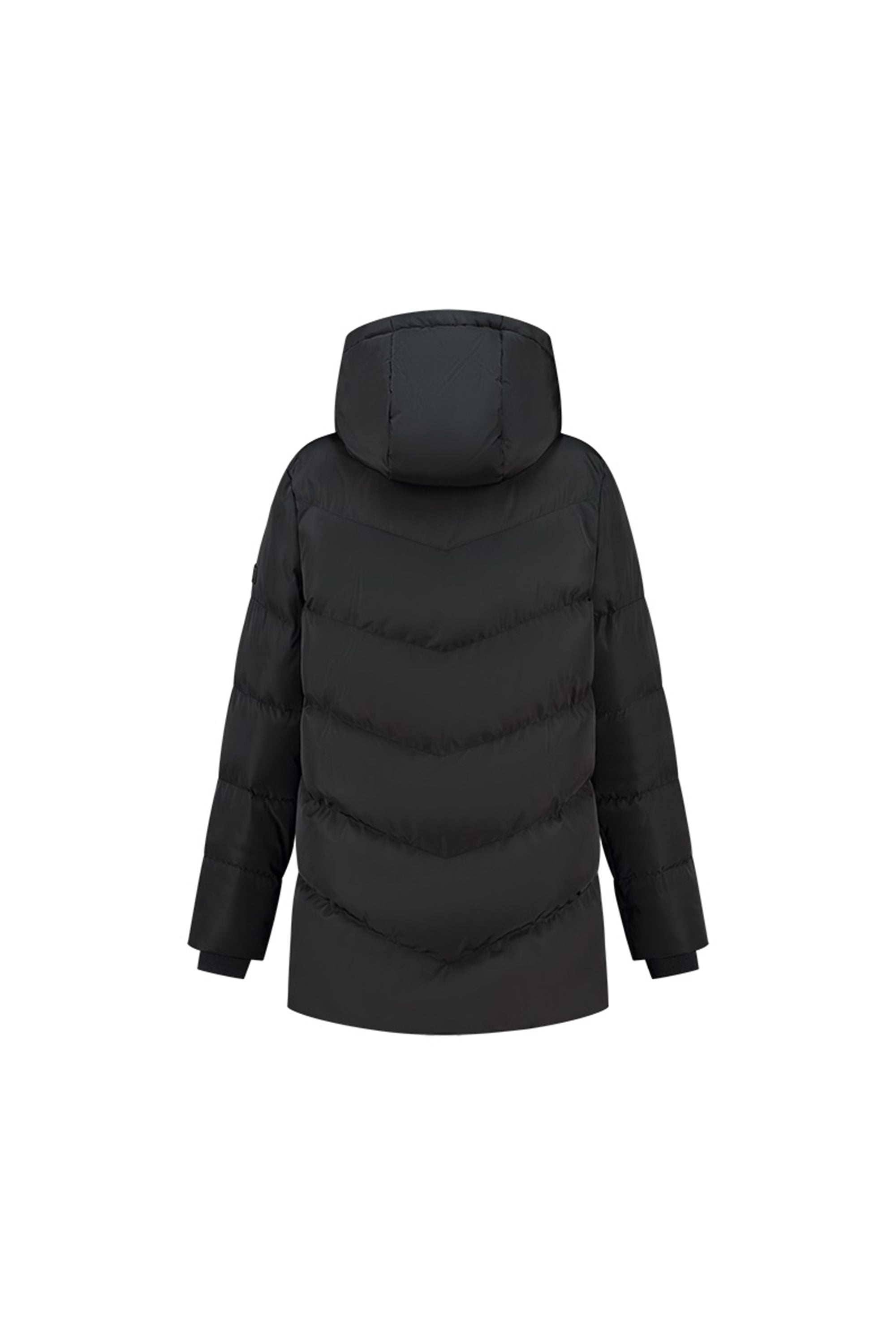 Malelions Women Signature Mid-Length Puffer Jacket | Black