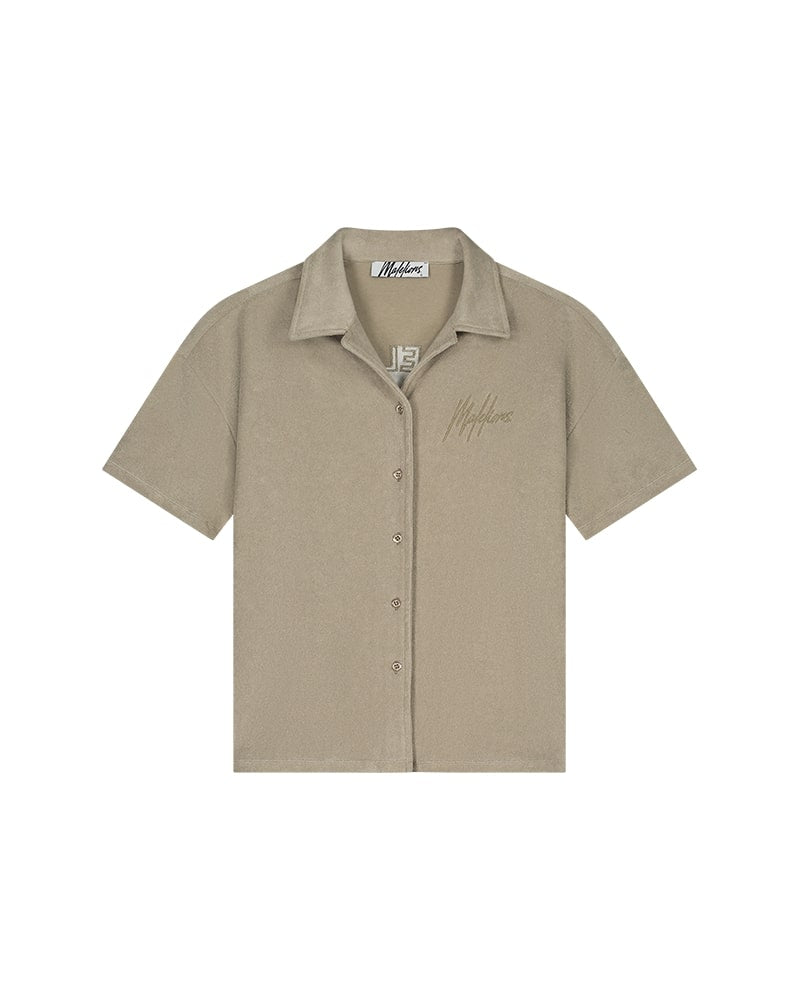  Malelions Women Terry Paradise Shirt | Taupe