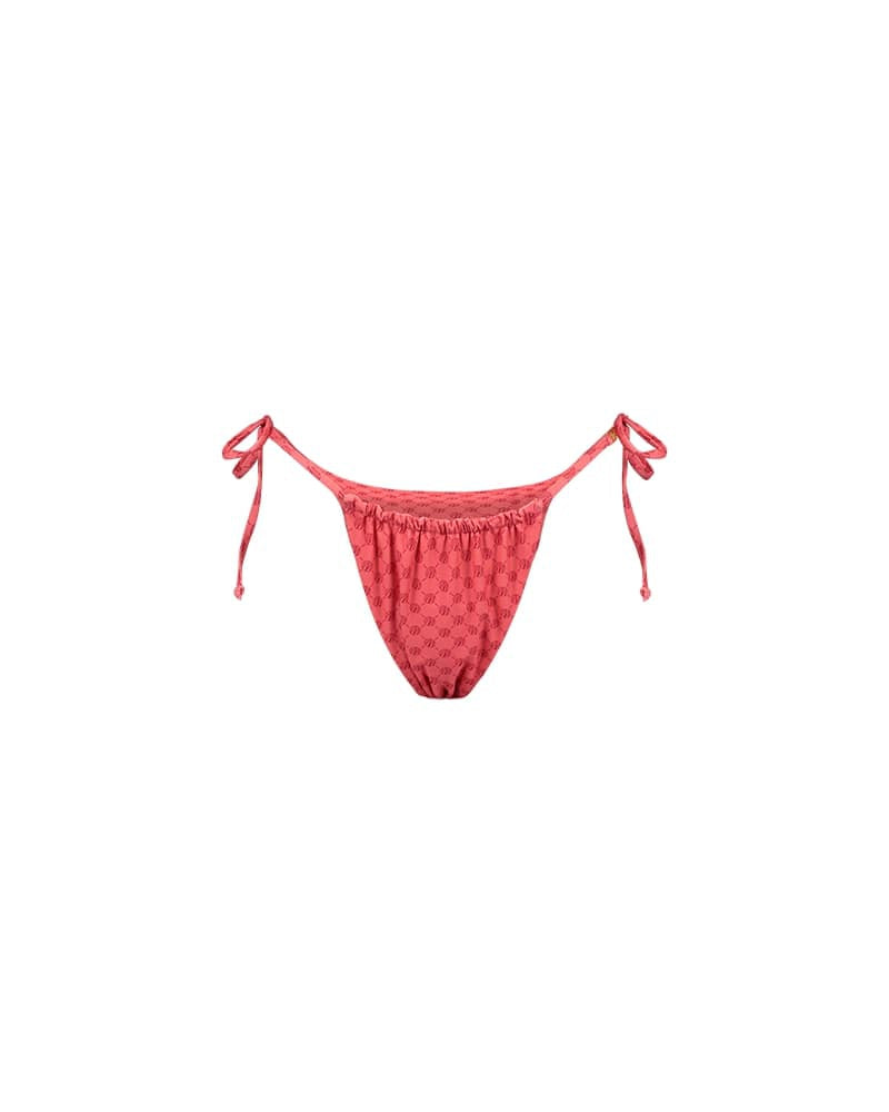  Malelions Women Tara Monogram Bikini Bottom | Coral/Pink