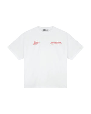 Malelions Women Captured Memories T-Shirt | White/Coral
