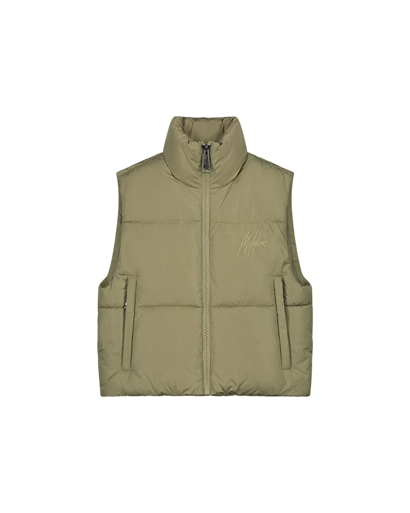  Malelions Women Cropped Bodywarmer | Army