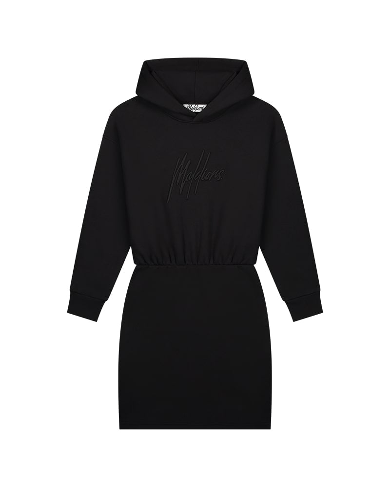  Malelions Women Signature Hoodie Dress | Black