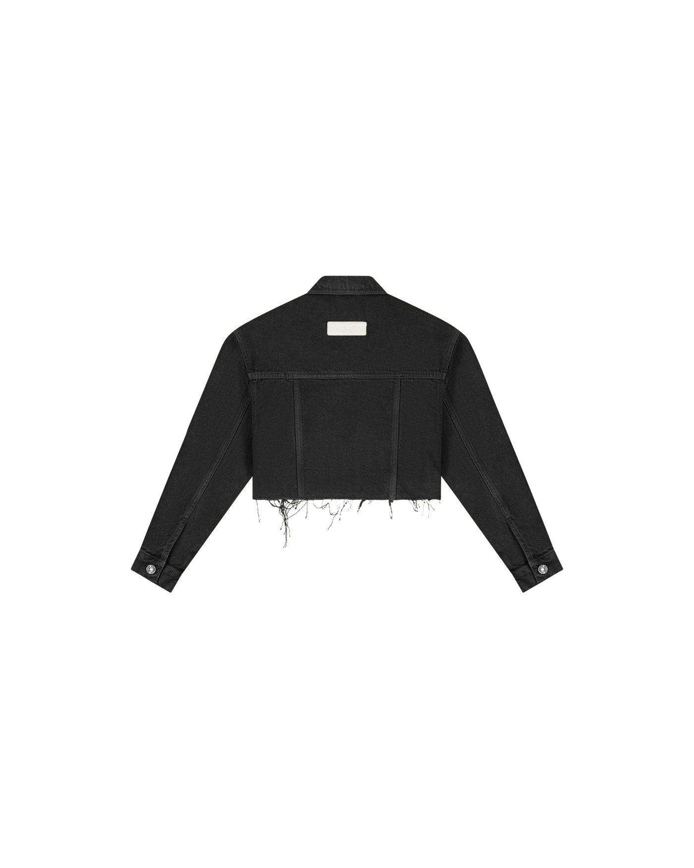 Malelions Women Cropped Cargo Jacket- Black Malelions