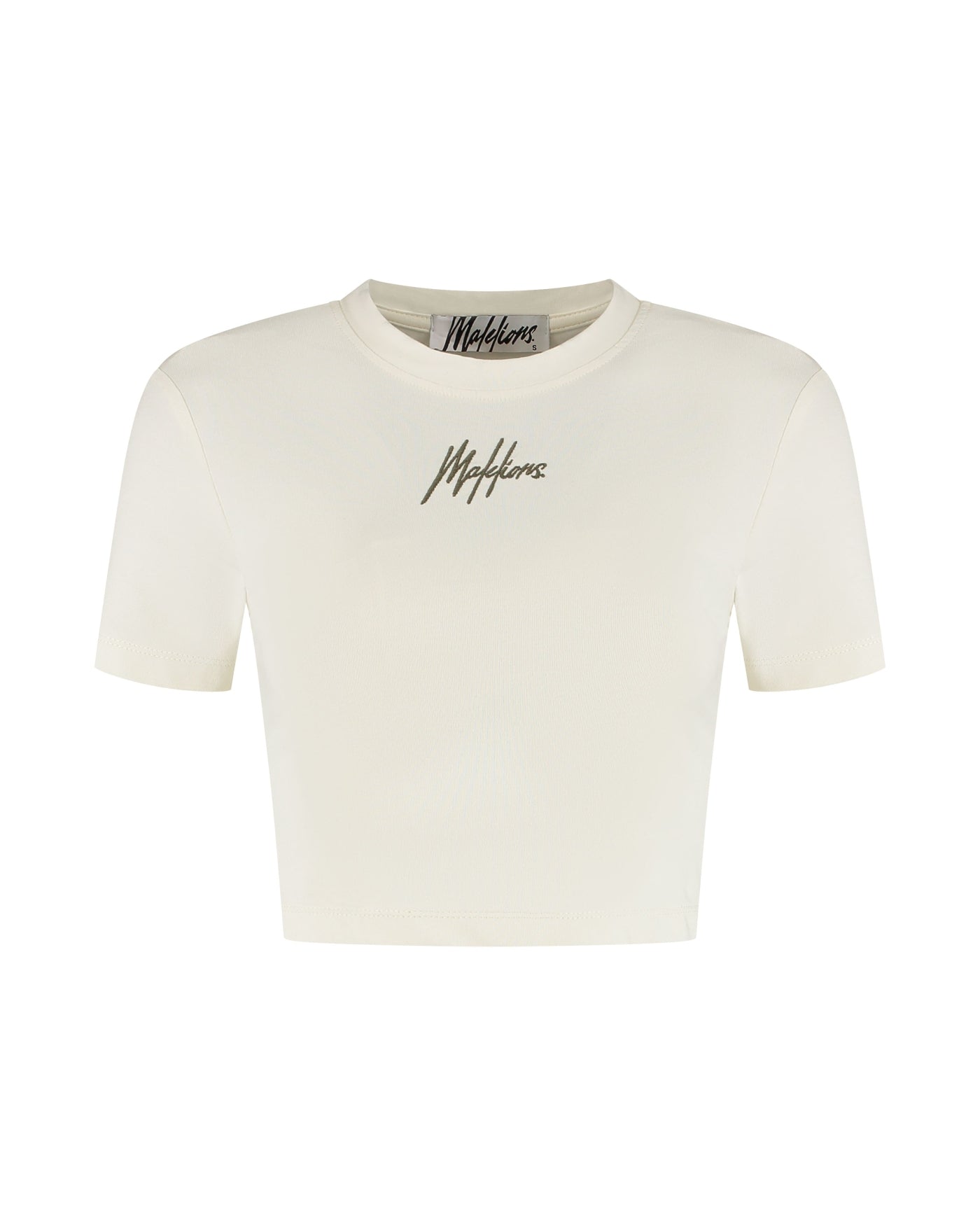  Malelions Women Signature Crop top | Off White