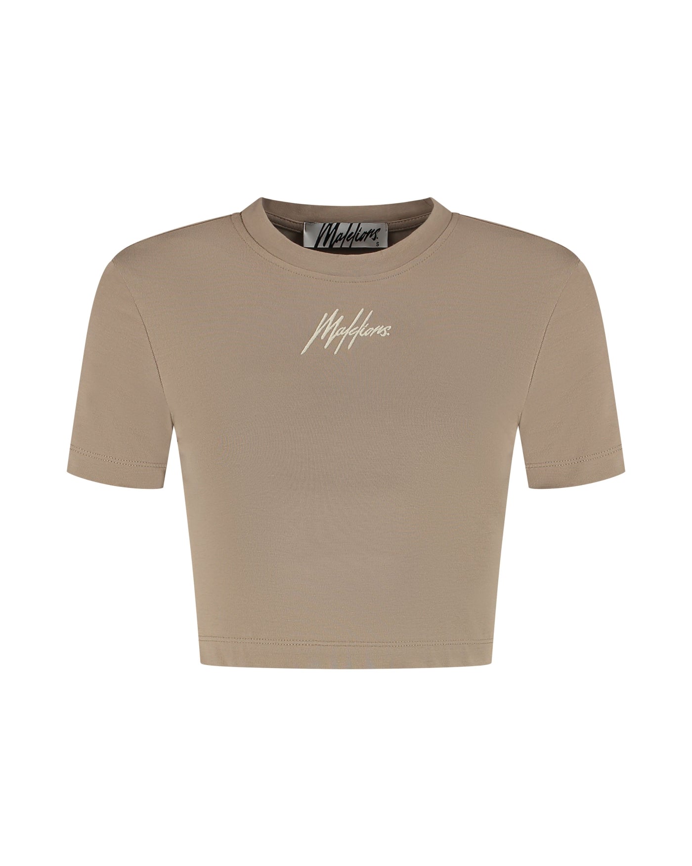  Malelions Women Signature Crop top | Taupe