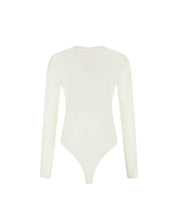 Malelions Damen-Body mit Rundhalsausschnitt | Off-White