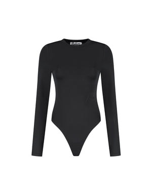 Malelions Women Crewneck Bodysuit | Black