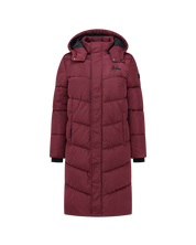 Malelions Women Signature Long Puffer Jacket | Burgundy