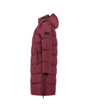 Malelions Women Signature Long Puffer Jacket | Burgundy