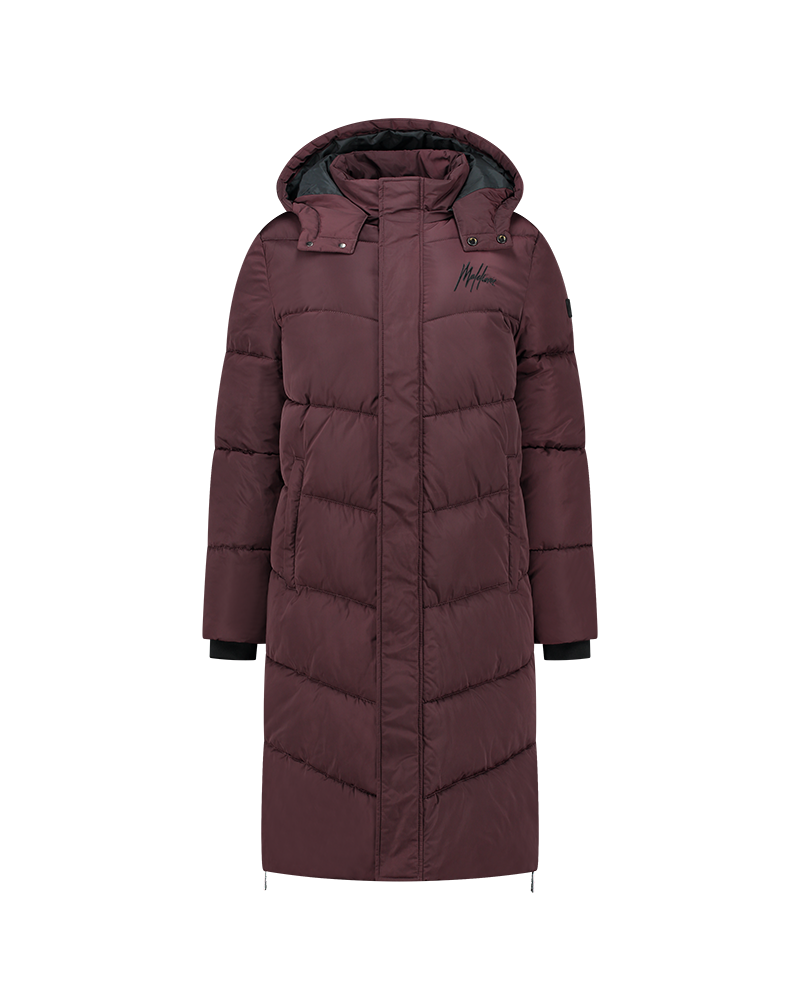  Malelions Women Signature Long Puffer Jacket | Brown