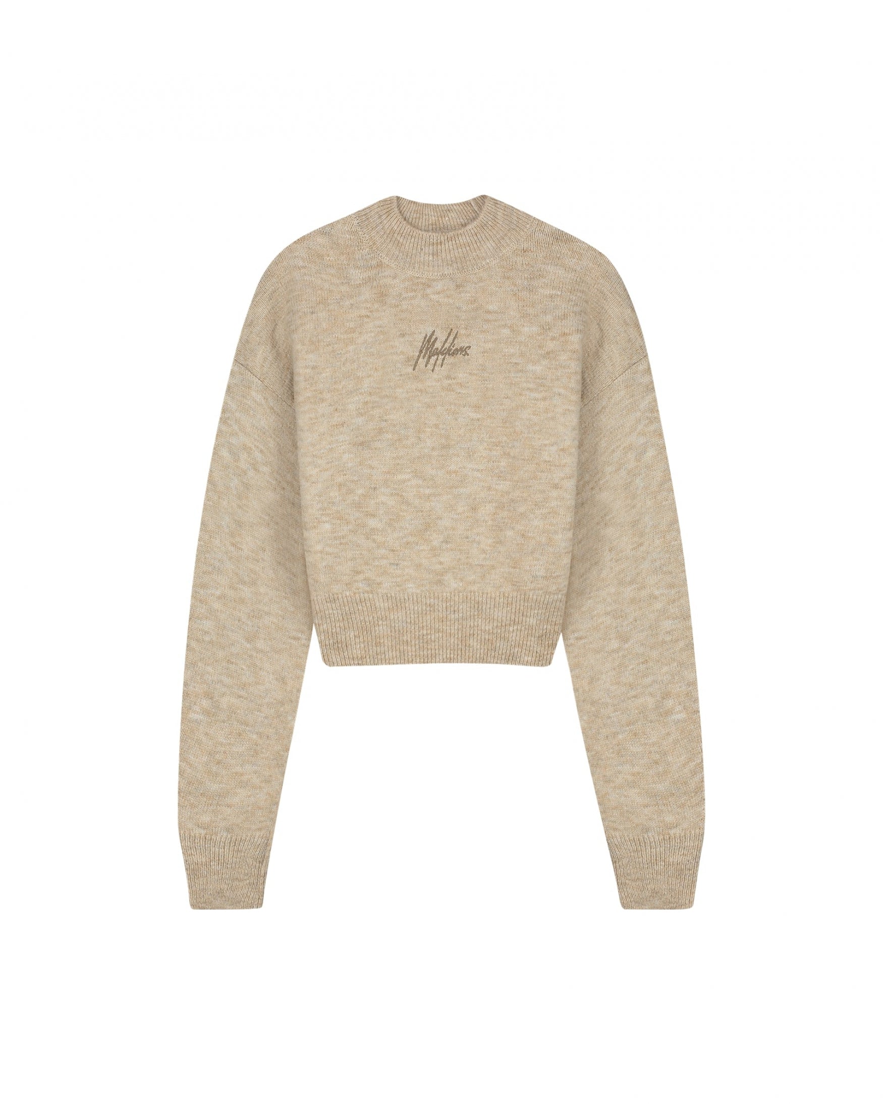  Malelions Women Knit Sweater | Beige