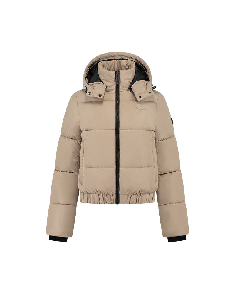  Malelions Women Signature Puffer Jacket | Taupe