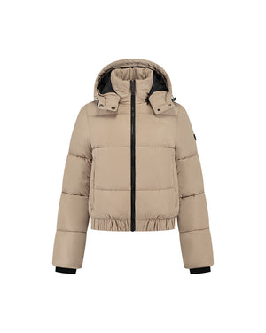 Malelions Women Signature Puffer Jacket | Taupe