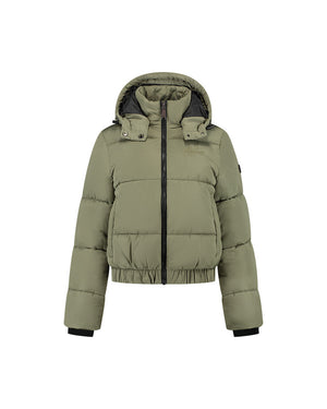 Malelions Women Signature Puffer Jacket | Army Green