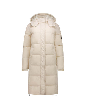 Malelions Women Signature Long Puffer Jacket | Off-White