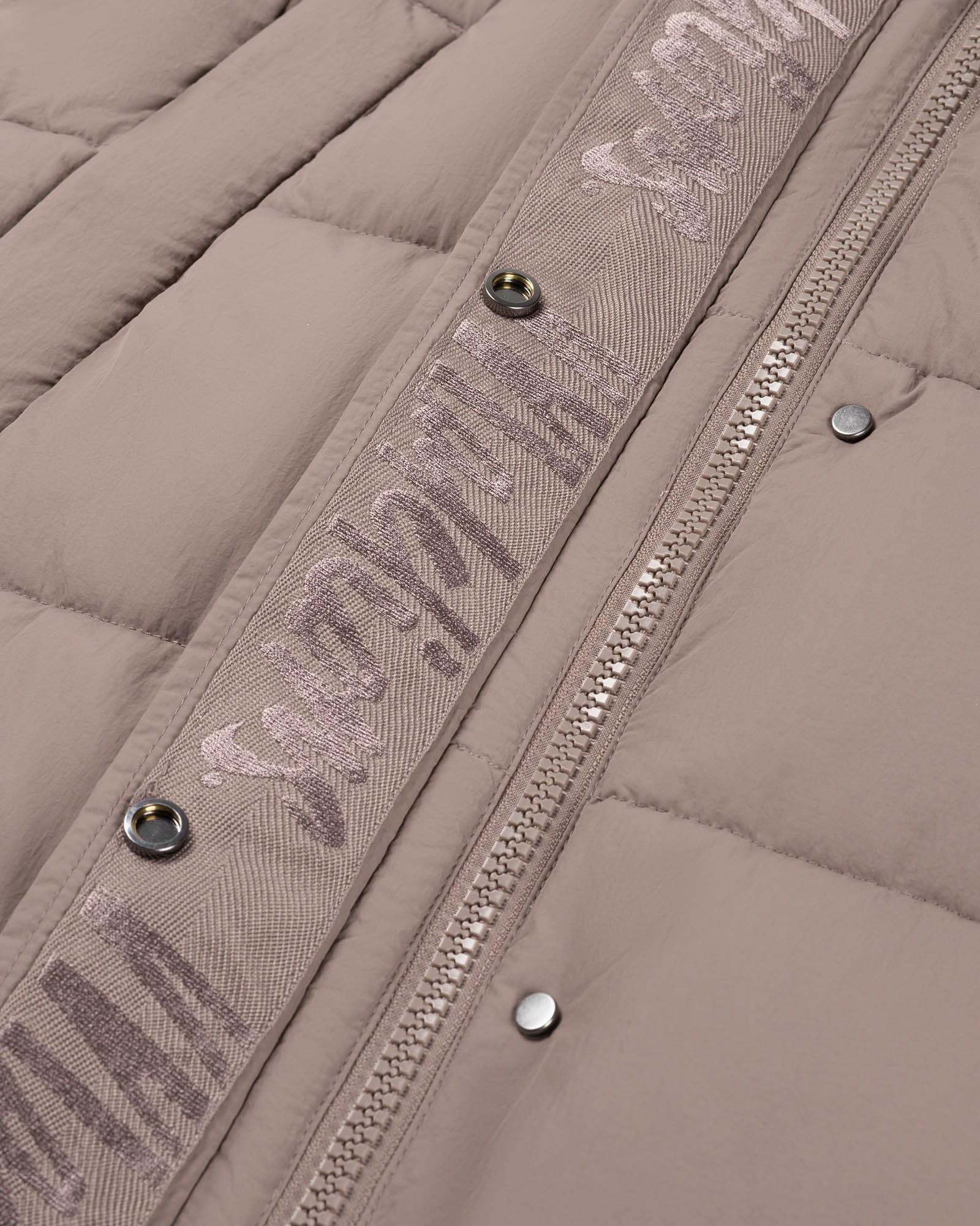 Malelions Women Signature Long Puffer Jacket | Dark Taupe