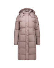 Malelions Women Signature Long Puffer Jacket | Dark Taupe