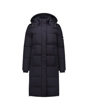 Malelions Women Signature Long Puffer Jacket | Black