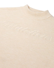 Malelions Women Embroidered Knit Sweater | Beige