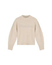 Malelions Women Embroidered Knit Sweater | Beige