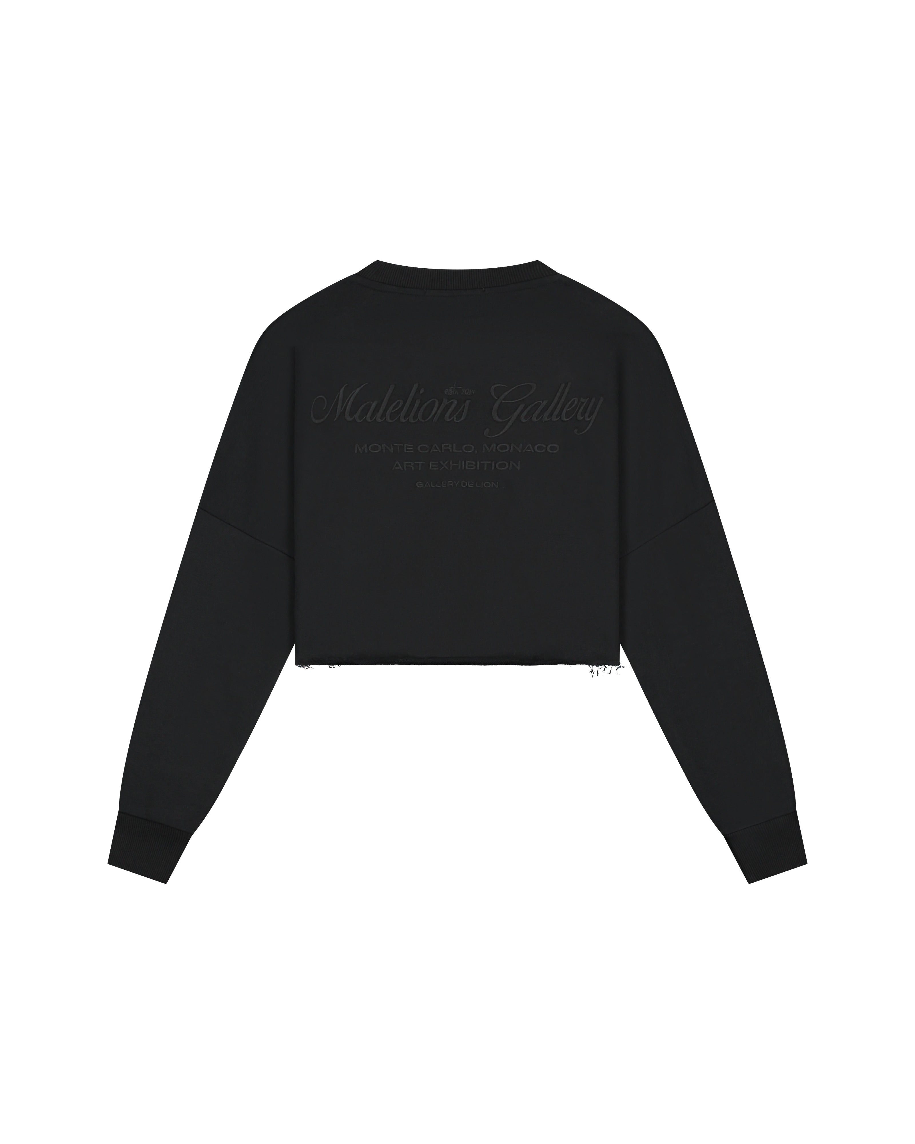 Malelions Women Cropped Gallery Sweater | Black
