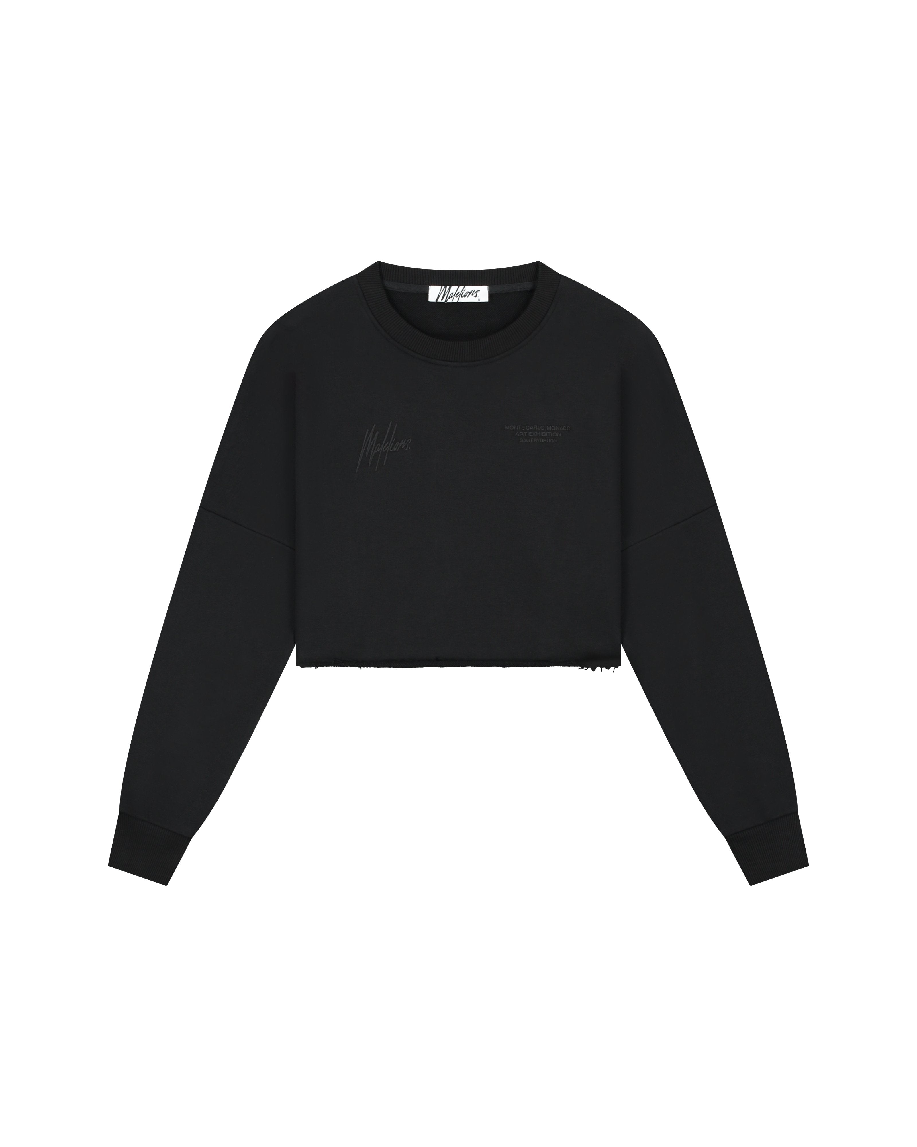 Malelions Women Cropped Gallery Sweater | Black