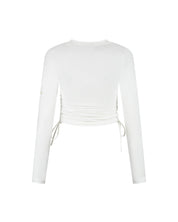 Malelions Women Drawcord Longsleeve Top | White