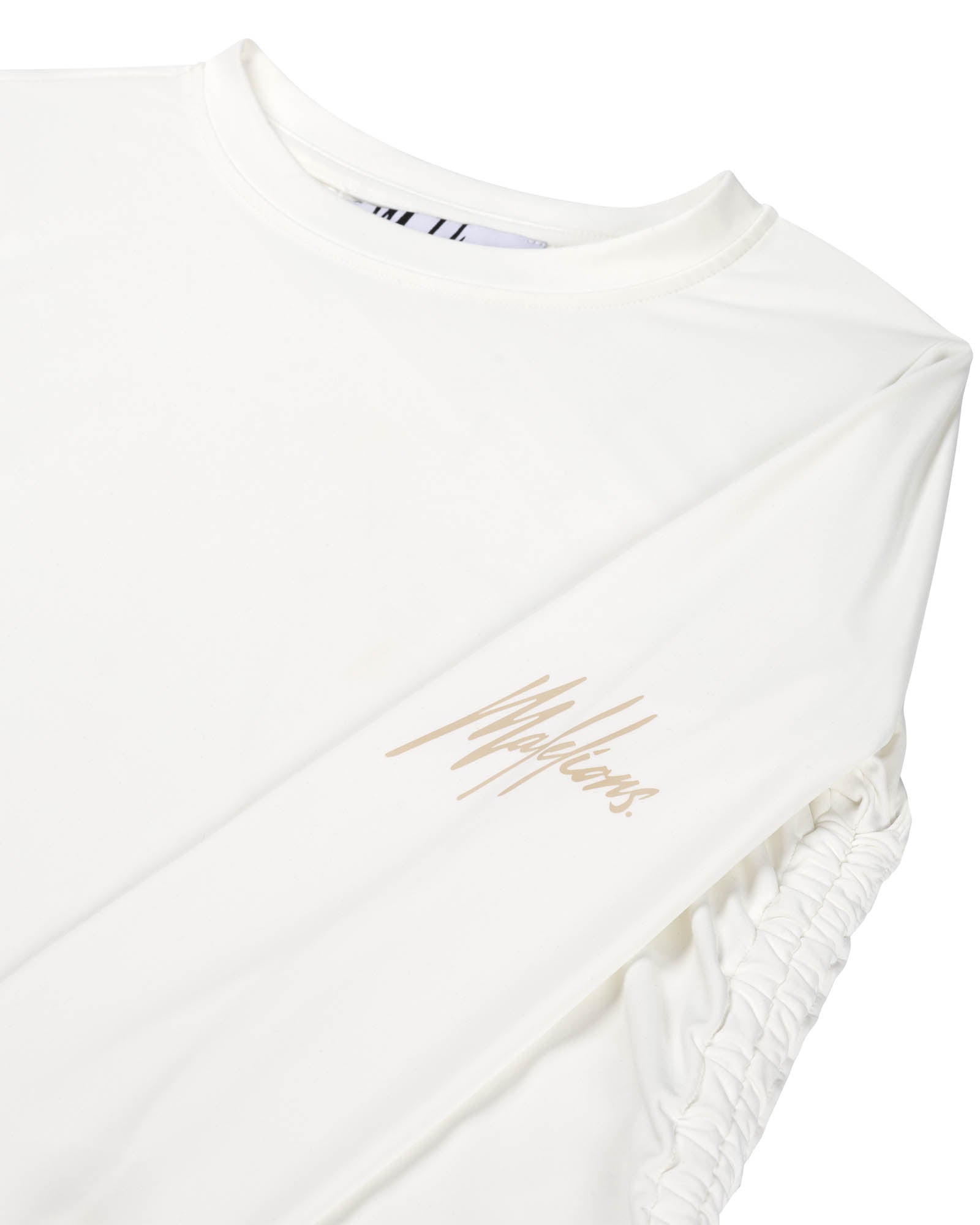 Malelions Women Drawcord Longsleeve Top | White