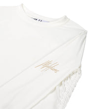 Malelions Women Drawcord Longsleeve Top | White