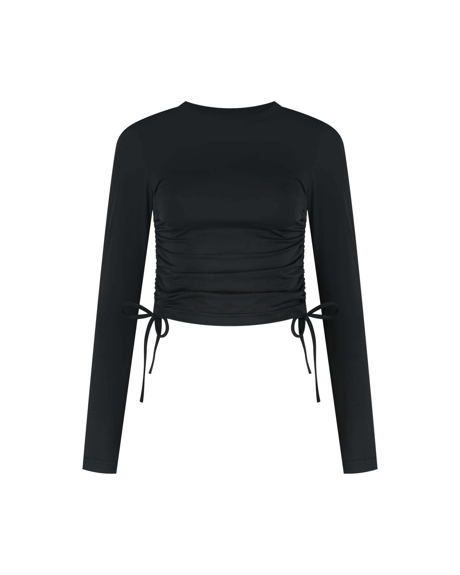 Malelions Women Drawcord Longsleeve Top | Black