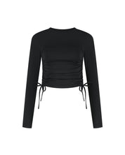 Malelions Women Drawcord Longsleeve Top | Black