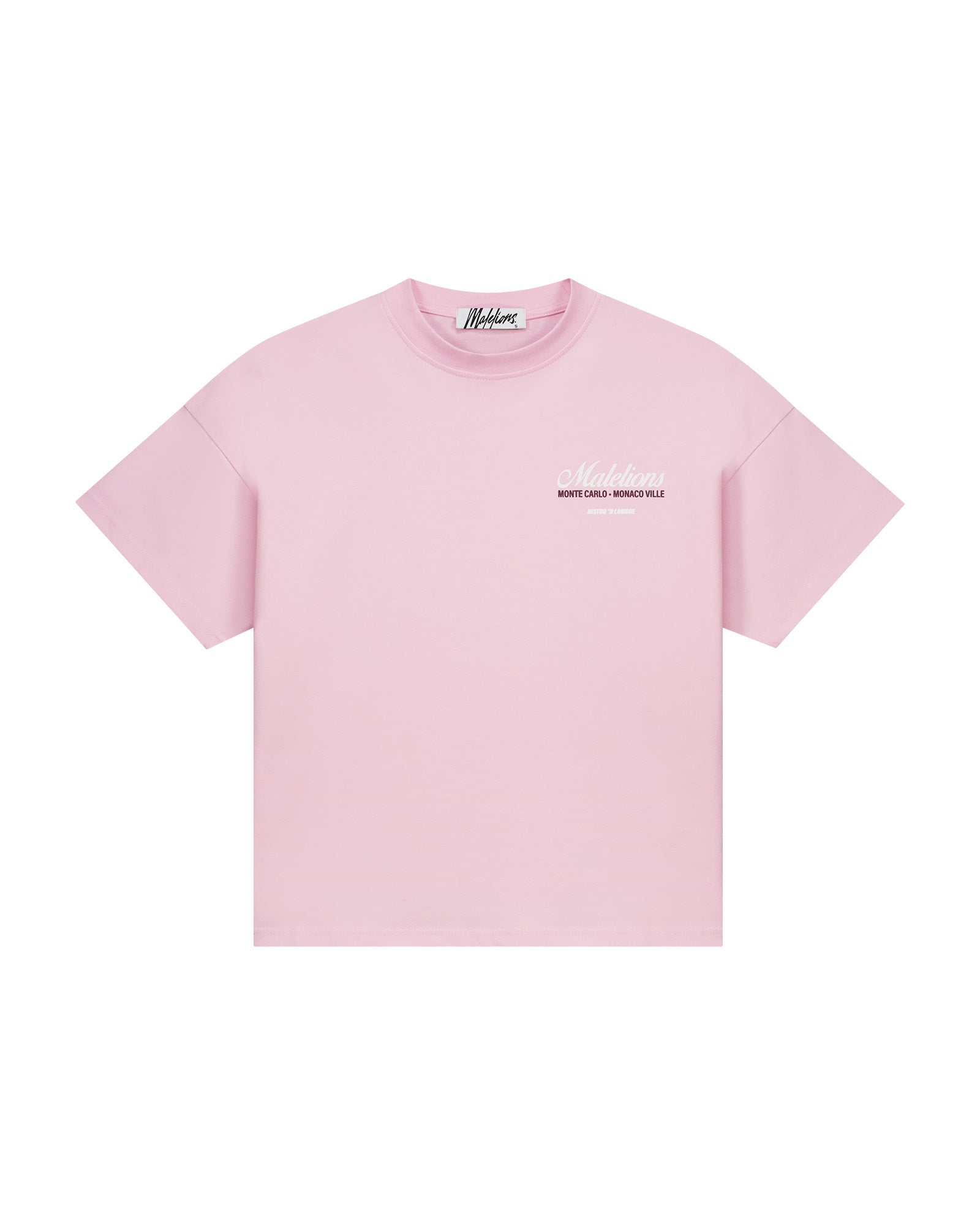 Malelions Women Brunch Club Oversized T-Shirt | Light Pink/White