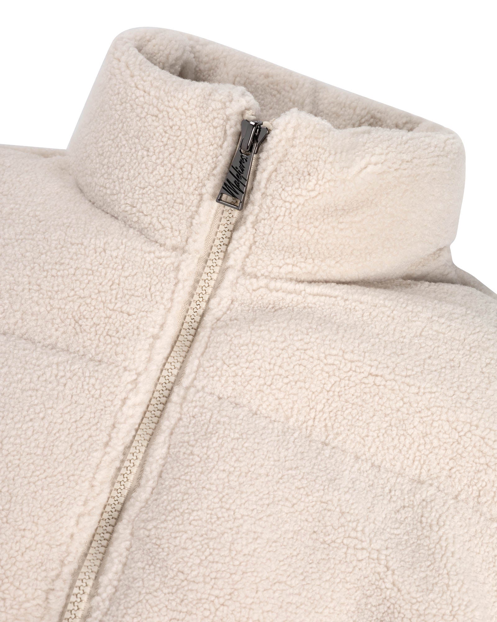 Malelions Women Signature Sherpa Puffer Jacket | Beige