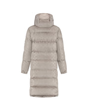 Malelions Women Monogram Long Puffer Jacket | Dark Taupe