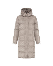 Malelions Women Monogram Long Puffer Jacket | Dark Taupe