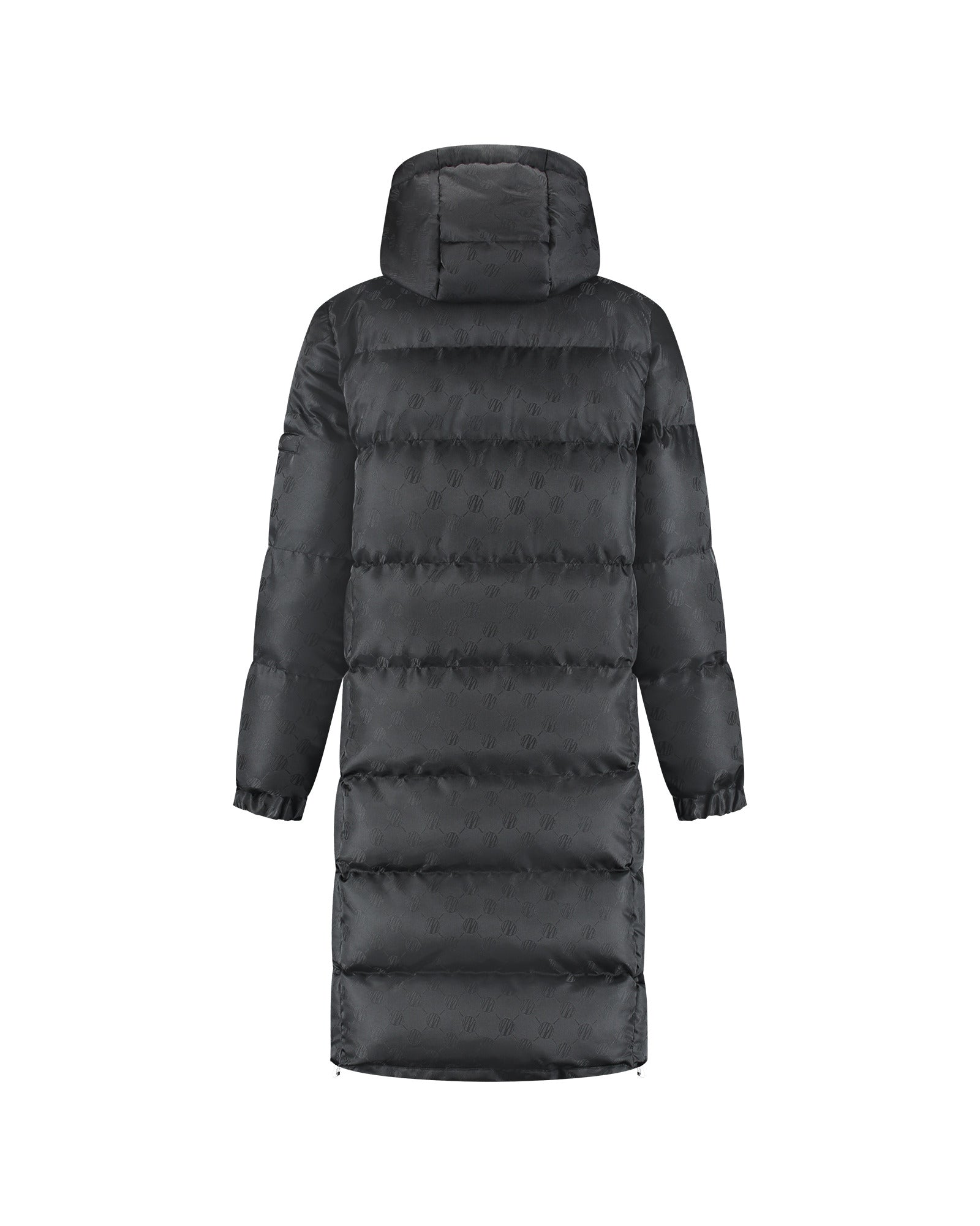 Malelions Women Monogram Long Puffer Jacket | Black